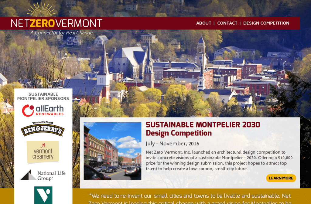 Screenshot of netzerovt.org